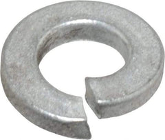 Value Collection - 1/4", 0.252" ID, 0.077" Thick Split Lock Washer - Grade 2 Spring Steel, Zinc-Plated Finish, 0.252" Min ID, 0.26" Max ID, 0.489" Max OD - Exact Tool & Supply