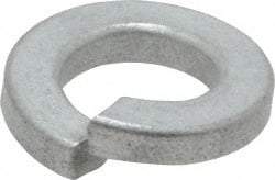 Value Collection - 3/8", 0.377" ID, 0.115" Thick Split Lock Washer - Grade 2 Spring Steel, Zinc-Plated Finish, 0.377" Min ID, 0.385" Max ID, 0.688" Max OD - Exact Tool & Supply
