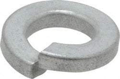 Value Collection - 3/8", 0.377" ID, 0.115" Thick Split Lock Washer - Grade 2 Spring Steel, Zinc-Plated Finish, 0.377" Min ID, 0.385" Max ID, 0.688" Max OD - Exact Tool & Supply