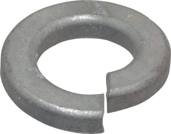 Value Collection - 7/16", 0.44" ID, 0.133" Thick Split Lock Washer - Grade 2 Spring Steel, Zinc-Plated Finish, 0.44" Min ID, 0.45" Max ID, 0.784" Max OD - Exact Tool & Supply