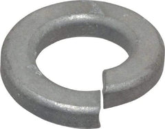 Value Collection - 7/16", 0.44" ID, 0.133" Thick Split Lock Washer - Grade 2 Spring Steel, Zinc-Plated Finish, 0.44" Min ID, 0.45" Max ID, 0.784" Max OD - Exact Tool & Supply