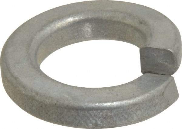 Value Collection - 1/2", 0.502" ID, 0.151" Thick Split Lock Washer - Grade 2 Spring Steel, Zinc-Plated Finish, 0.502" Min ID, 0.512" Max ID, 0.879" Max OD - Exact Tool & Supply