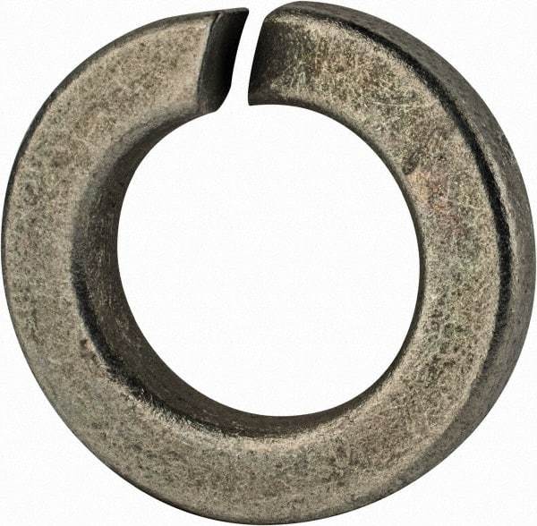 Value Collection - 7/8", 0.878" ID, 0.266" Thick Split Lock Washer - Grade 2 Spring Steel, Zinc-Plated Finish, 0.878" Min ID, 0.894" Max ID, 1.489" Max OD - Exact Tool & Supply