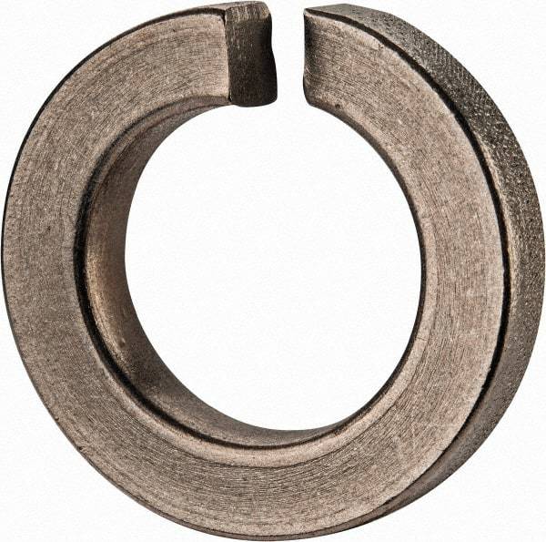 Value Collection - 1", 1.003" ID, 0.306" Thick Split Lock Washer - Grade 2 Spring Steel, Zinc-Plated Finish, 1.003" Min ID, 1.024" Max ID, 1.705" Max OD - Exact Tool & Supply