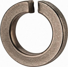 Value Collection - 1", 1.003" ID, 0.306" Thick Split Lock Washer - Grade 2 Spring Steel, Zinc-Plated Finish, 1.003" Min ID, 1.024" Max ID, 1.705" Max OD - Exact Tool & Supply