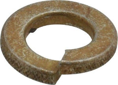 Value Collection - 3/8", 0.377" ID, 0.094" Thick Split Lock Washer - Grade 2 Spring Steel, Zinc Yellow Dichromate Finish, 0.377" Min ID, 0.385" Max ID, 0.68" Max OD - Exact Tool & Supply