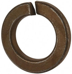 Value Collection - 7/8", 0.878" ID, 0.219" Thick Split Lock Washer - Grade 2 Spring Steel, Zinc Yellow Dichromate Finish, 0.878" Min ID, 0.894" Max ID, 1.459" Max OD - Exact Tool & Supply