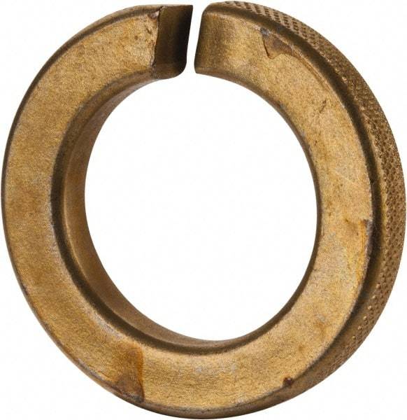 Value Collection - 1-1/4", 1.254" ID, 0.312" Thick Split Lock Washer - Grade 8 Spring Steel, Zinc Yellow Dichromate Finish, 1.254" Min ID, 1.28" Max ID, 2.036" Max OD - Exact Tool & Supply