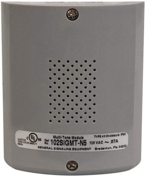 Edwards Signaling - 120 VAC, Base Mount Signal Combination Tone Card - 3R, 4X NEMA Rated, IP54 Ingress Rating, 0.05 Amp, 79 dB at 10 Ft. to 89 dB at 1m Adjustable Output, For Use with 102 Series Stacklights - Exact Tool & Supply