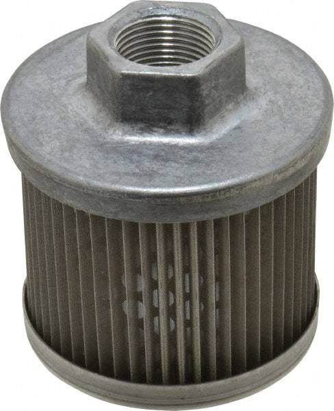 Flow Ezy Filters - 100 Mesh, 189 LPM, 5 GPM, 3.3" Diam, Female Suction Strainer without Bypass - 3/4 Port NPT, 3-1/2" Long - Exact Tool & Supply