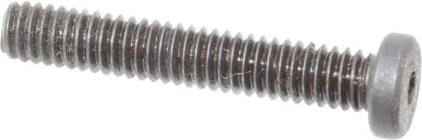 Holo-Krome - #8-32 UNC Hex Socket Drive, Low Socket Cap Screw - Alloy Steel, Black Oxide Finish, Fully Threaded, 1" Length Under Head - Exact Tool & Supply