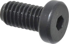 Holo-Krome - #10-32 UNF Hex Socket Drive, Low Socket Cap Screw - Alloy Steel, Black Oxide Finish, Fully Threaded, 3/8" Length Under Head - Exact Tool & Supply
