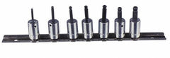 Williams - 7 Piece 1/4" Drive Ball Hex Bit Socket Set - Exact Tool & Supply
