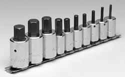Williams - 10 Pc 3/8 & 1/2" Drive Socket Set - Exact Tool & Supply