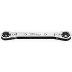 Williams - 7 x 8mm, 6 Point, Chrome Finish, Double End, Ratcheting Box Wrench - Exact Tool & Supply
