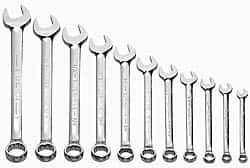 Williams - 11 Pc, 3/8 - 1", 12-Point Combination Wrench Set - Exact Tool & Supply
