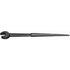 Williams - Open End Wrenches; Wrench Type: Spud Handle ; Tool Type: Standard ; Size (Inch): 1-1/4 ; Finish/Coating: Black ; Head Type: Single End ; Overall Length (Inch): 19 - Exact Tool & Supply