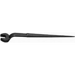 Williams - Open End Wrenches; Wrench Type: Spud Handle ; Tool Type: Standard ; Size (Inch): 1 ; Finish/Coating: Black ; Head Type: Single End ; Overall Length (Inch): 14-1/2 - Exact Tool & Supply