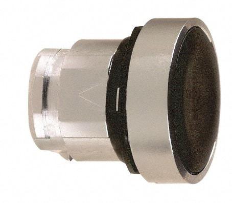 Schneider Electric - 22mm Mount Hole, Flush, Pushbutton Switch Only - Round, Black Pushbutton, Nonilluminated, Momentary (MO) - Exact Tool & Supply