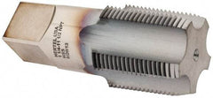 Hertel - 1-1/4 - 11-1/2 NPT Thread, 5 Flute Standard Pipe Tap - 4" OAL, 1-3/4" Thread Length, 1-5/16" Shank Diam, TiCN Finish, High Speed Steel - Exact Tool & Supply