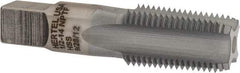 Hertel - 1/2-14 NPTF Thread, 4 Flute Standard Pipe Tap - 3-1/8" OAL, 1-3/8" Thread Length, 11/16" Shank Diam, Chrome Finish, High Speed Steel - Exact Tool & Supply
