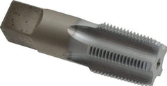 Hertel - 3/4-14 NPTF Thread, 5 Flute Standard Pipe Tap - 3-1/4" OAL, 1-3/8" Thread Length, 29/32" Shank Diam, Chrome Finish, High Speed Steel - Exact Tool & Supply