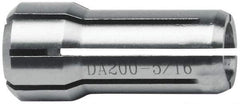Accupro - 7 Piece, 1/16" to 1/4" Capacity, Double Angle Collet Set - 0.02mm TIR, Series DA300 - Exact Tool & Supply