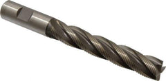 Accupro - 3/4" Diam, Fine Pitch, 4-1/8" LOC, 4 Flute Powdered Metal Corner Chamfer Roughing End Mill - Uncoated, 6-3/8" OAL, 3/4" Shank Diam, Single End, Centercutting, 30° Helix - Exact Tool & Supply