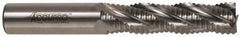 Accupro - 7/8" Diam, Coarse Pitch, 3-1/2" LOC, 5 Flute Powdered Metal Corner Chamfer Roughing End Mill - Uncoated, 5-3/4" OAL, 7/8" Shank Diam, Single End, Centercutting, 30° Helix - Exact Tool & Supply