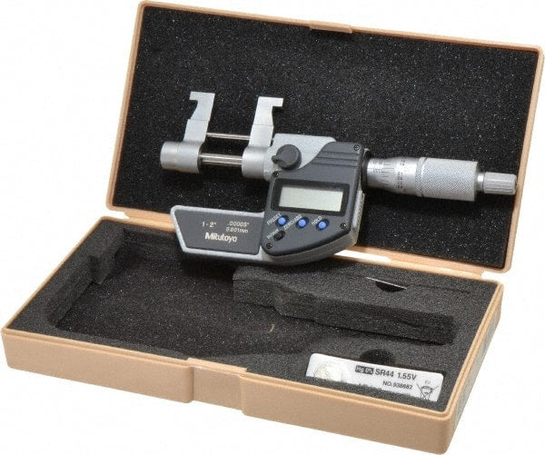 Mitutoyo - 1 to 2" Range, 0.00005" Resolution, Electronic Inside & Tubular Micrometer - Exact Tool & Supply