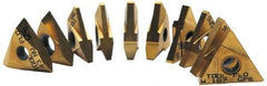 Tool-Flo - 32TNMA Grade GP50, 1.57mm Cutting Width Carbide Grooving Insert - 0.15" Max Depth of Cut, Right Hand, TiN Finish - Exact Tool & Supply