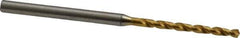 OSG - 1.99898mm 130° Vanadium High Speed Steel Jobber Drill - TiN Finish, Right Hand Cut, Spiral Flute, Straight Shank, 56mm OAL, Standard Point - Exact Tool & Supply