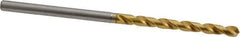 OSG - 2.90068mm 130° Vanadium High Speed Steel Jobber Drill - TiN Finish, Right Hand Cut, Spiral Flute, Straight Shank, 65mm OAL, Standard Point - Exact Tool & Supply
