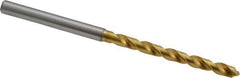 OSG - 3.50012mm 130° Vanadium High Speed Steel Jobber Drill - TiN Finish, Right Hand Cut, Spiral Flute, Straight Shank, 71mm OAL, Standard Point - Exact Tool & Supply