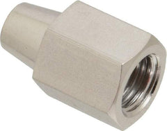 Made in USA - 1/4" Grade 316L Stainless Steel Pipe Fitting - FNPTF x Butt Weld End Connections - Exact Tool & Supply