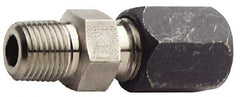 Made in USA - 2" OD, Grade 316Stainless Steel Male Connector - 2-3/4" Hex, Comp x MPT Ends - Exact Tool & Supply