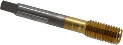 OSG - M12x1.75 Metric Coarse D6 Thread Limit Bottoming Thread Forming Tap - Cobalt, TiN Finish, 3-3/8" OAL, 1-21/32" Thread Length, Right Hand Thread, Series HY-PRO NRT - Exact Tool & Supply