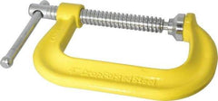 Gibraltar - Regular-Duty 4" Max Opening, 3-1/4" Throat Depth, Forged Steel Standard C-Clamp - 6,200 Lb Capacity, 0" Min Opening, Deep Throat - Exact Tool & Supply