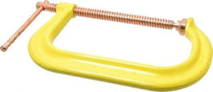 Gibraltar - Regular-Duty 8" Max Opening, 3-1/4" Throat Depth, Forged Steel Standard C-Clamp - 6,900 Lb Capacity, 0" Min Opening, Deep Throat, Copper Plated Screw - Exact Tool & Supply