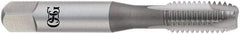 OSG - M18x1.50 Metric Fine, 3 Flute, Bright Finish, High Speed Steel Spiral Point Tap - Plug Chamfer, Right Hand Thread, 4-1/32" OAL, 1-13/16" Thread Length, 0.542" Shank Diam, Series 142 - Exact Tool & Supply