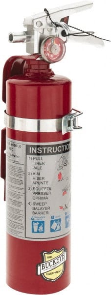 Buckeye Fire - 2.5 Lb, 1-A:10-B:C Rated, Dry Chemical Fire Extinguisher - Exact Tool & Supply