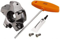 Kennametal - 4" Cut Diam, 1-1/4" Arbor Hole, 8mm Max Depth of Cut, 45° Indexable Chamfer & Angle Face Mill - 5 Inserts, HNPJ 1307... Insert, Right Hand Cut, 5 Flutes, Through Coolant, Series Dodeka Max - Exact Tool & Supply
