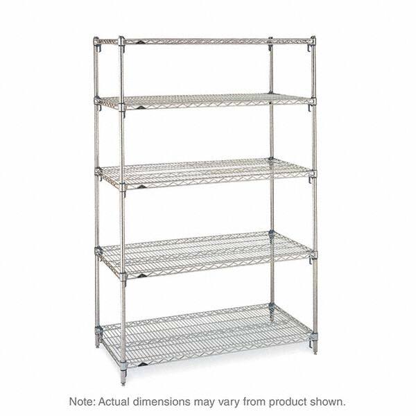 Metro - 2,000 Lb Capacity 5 Shelf Wire Shelving - Starter Unit - Exact Tool & Supply