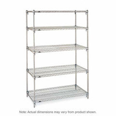 Metro - 2,000 Lb Capacity 5 Shelf Wire Shelving - Starter Unit - Exact Tool & Supply