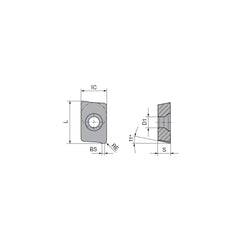 Milling Insert:  APKT 1604PDSR-29 CTCP230,  CTCP230,  Solid Carbide N/A Finish,