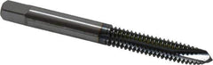 OSG - 1/4-20 UNC, 3 Flute, TiCN Finish, Powdered Metal Spiral Point Tap - Plug Chamfer, Right Hand Thread, 2-1/2" OAL, 1" Thread Length, 0.255" Shank Diam, 2B Class of Fit, Series 312TI - Exact Tool & Supply