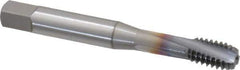 OSG - 5/16-18 UNC 3 Flute 2B Modified Bottoming Spiral Flute Tap - Powdered Metal, TiCN Finish, 2-23/32" OAL, Right Hand Flute, Right Hand Thread, H5, Series EXOTAP VC-10TI - Exact Tool & Supply