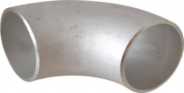 Merit Brass - 2" Grade 304L Stainless Steel Pipe 90° Long Radius Elbow - Butt Weld x Butt Weld End Connections - Exact Tool & Supply