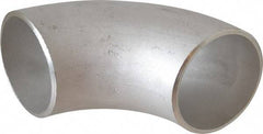 Merit Brass - 2" Grade 304L Stainless Steel Pipe 90° Long Radius Elbow - Butt Weld x Butt Weld End Connections - Exact Tool & Supply
