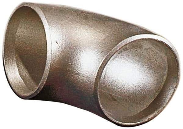 Merit Brass - 1" Grade 316L Stainless Steel Pipe 90° Short Radius Elbow - Butt Weld x Butt Weld End Connections - Exact Tool & Supply